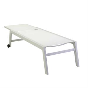 LETTINO PRENDISOLE DA GIARDINO IN ALLUMINIO BIANCO in Arredamento giardino