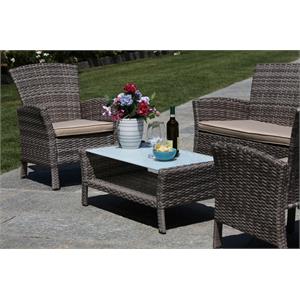 SALOTTO AMALIA POLYRATTAN GRIGIO in Arredamento giardino