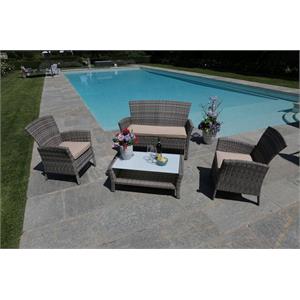 SALOTTO AMALIA POLYRATTAN GRIGIO in Arredamento giardino