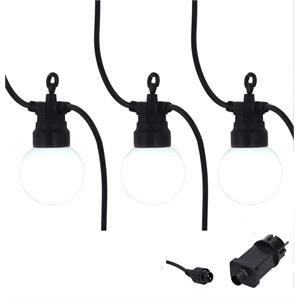 CATENARIA LUCI DA ESTERNO CON 10 LAMPADE LED 5MT BIANCO CALDO in Illuminazione