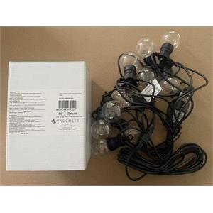 CATENARIA LUCI DA ESTERNO CON 10 LAMPADE LED 5MT BIANCO CALDO in Illuminazione