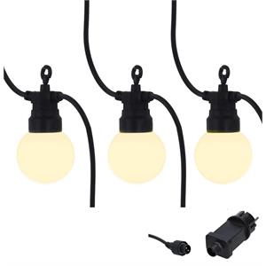 CATENARIA LUCI DA ESTERNO CON 10 LAMPADE LED 5MT BIANCO CALDO in Illuminazione