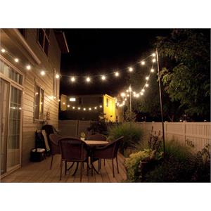 CATENARIA LUCI DA ESTERNO CON 10 LAMPADE LED 5MT BIANCO CALDO in Illuminazione