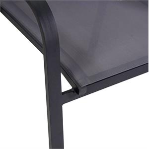 SEDIA DA GIARDINO IN ALLUMINIO IMPILABILE - SULLIVAN - ANTRACITE in Arredamento giardino