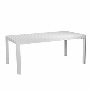TAVOLO DA GIARDINO IN ALLUMINIO ALLUNGABILE - CLEVELAND - 180-240 CM - BIANCO in Arredamento giardino