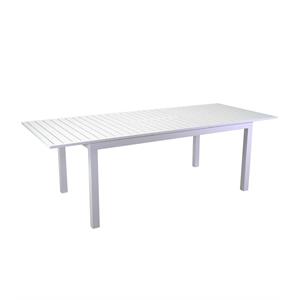 TAVOLO DA GIARDINO IN ALLUMINIO ALLUNGABILE - MONTEREY - 220-280 CM - BIANCO in Arredamento giardino