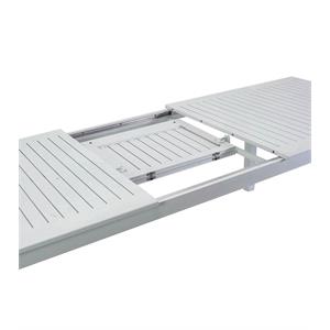 TAVOLO DA GIARDINO IN ALLUMINIO ALLUNGABILE - MONTEREY - 220-280 CM - BIANCO in Arredamento giardino