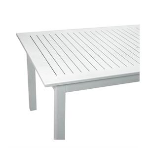 TAVOLO DA GIARDINO IN ALLUMINIO ALLUNGABILE - MONTEREY - 220-280 CM - BIANCO in Arredamento giardino