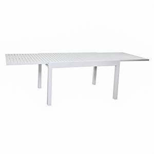 TAVOLO DA GIARDINO IN ALLUMINIO ALLUNGABILE - NEW CLEVELAND - 105-210 CM - BIANCO in Arredamento giardino