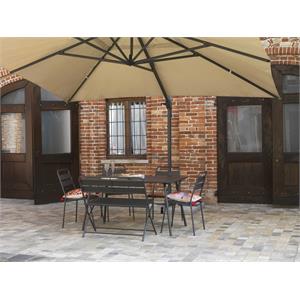 OMBRELLONE DA GIARDINO CON PALO LATERALE MONTANA IN ALLUMINIO 3x4 MT ECRU in Arredamento giardino