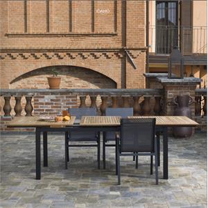 SET TAVOLO E SEDIE DA GIARDINO IN ALLUMINIO IDAHO PLUS - TAVOLO ALLUNGABILE 180-240 CM CON 6 SEDIE in Arredamento giardino