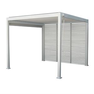PANNELLO FRANGIVENTO IN ALLUMINIO PER PERGOLA TOPEKA - BIANCO in Arredamento giardino