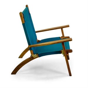 POLTRONA DA GIARDINO IN LEGNO DIANE CON TESSUTO BLU in Arredamento giardino