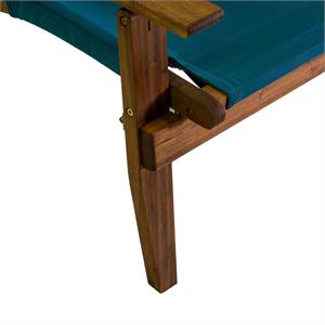 POLTRONA DA GIARDINO IN LEGNO DIANE CON TESSUTO BLU in Arredamento giardino