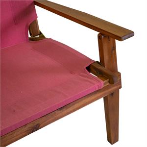 POLTRONA DA GIARDINO IN LEGNO DIANE CON TESSUTO ROSSO in Arredamento giardino