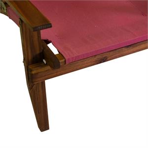 POLTRONA DA GIARDINO IN LEGNO DIANE CON TESSUTO ROSSO in Arredamento giardino