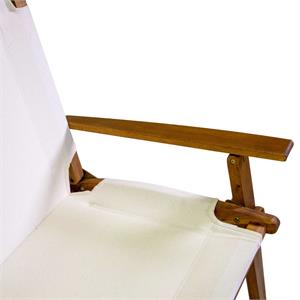 POLTRONA DA GIARDINO IN LEGNO DIANE CON TESSUTO ECRU in Arredamento giardino