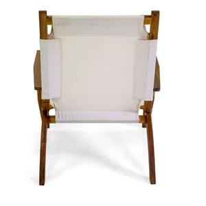 POLTRONA DA GIARDINO IN LEGNO DIANE CON TESSUTO ECRU in Arredamento giardino