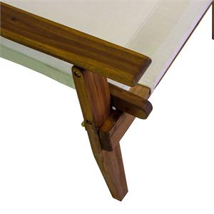 POLTRONA DA GIARDINO IN LEGNO DIANE CON TESSUTO ECRU in Arredamento giardino