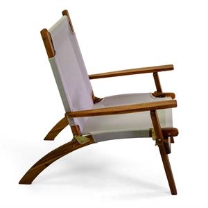 SALOTTO DA GIARDINO IN LEGNO - SET TAVOLO E POLTRONE - DIANE - ECRU in Arredamento giardino