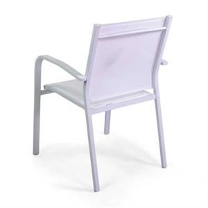 SEDIA DA GIARDINO IN ALLUMINIO IMPILABILE - SULLIVAN - BIANCA in Arredamento giardino