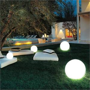 SFERA LUMINOSA DA GIARDINO LED RGB - CARICA SOLARE - ø25 CM - SOLAR NOVA in Illuminazione