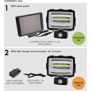 PROIETTORE LED PER ESTERNO SOLARE CON SENSORE DI MOVIMENTO - INCA - 1600 LUMEN in Illuminazione