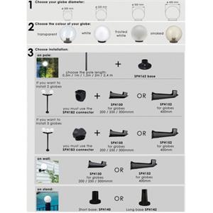BASE DA PAVIMENTO PER PALI IN ABS ø 6 CM in Illuminazione
