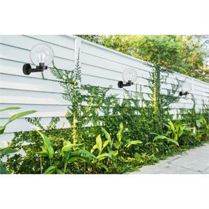 APPLIQUE DA PARETE A SFERA 20 CM - APOLUX - E27 - TRASPARENTE in Illuminazione