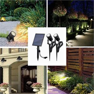 KIT DI 2 FARETTI LED A CARICA SOLARE BLACKBIRD in Illuminazione
