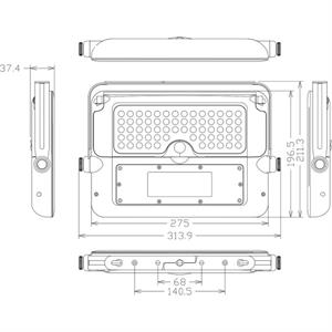 PROIETTORE LED PER ESTERNO CON PANNELLO SOLARE - HAWK XL 1150 LUMEN in Illuminazione