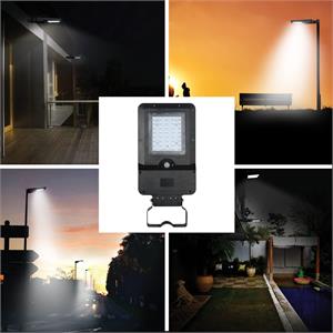 LAMPIONE SOLARE LED CON SENSORE DI MOVIMENTO - 15W - 1600 LUMEN in Illuminazione