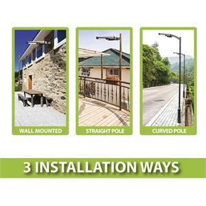 LAMPIONE SOLARE LED CON SENSORE DI MOVIMENTO - 15W - 1600 LUMEN in Illuminazione