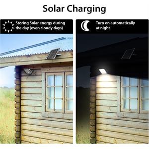 PROIETTORE LED PER ESTERNO CON PANNELLO SOLARE E SENSORE DI MOVIMENTO - CUBE - 4800 LUMEN in Illuminazione