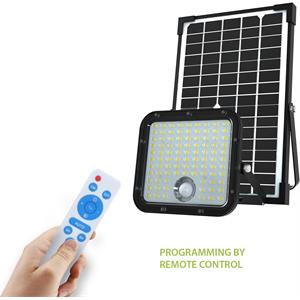 PROIETTORE LED PER ESTERNO CON PANNELLO SOLARE E SENSORE DI MOVIMENTO - CUBE - 4800 LUMEN in Illuminazione