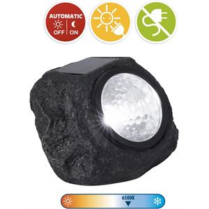 LAMPADA DA ESTERNO SOLARE - PIETRA DECORATIVA LUMINOSA 3 LED - ROCK in Illuminazione