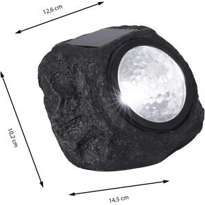 LAMPADA DA ESTERNO SOLARE - PIETRA DECORATIVA LUMINOSA 3 LED - ROCK in Illuminazione