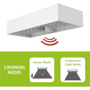 APPLIQUE SOLARE DA ESTERNO LED CON SENSORE DI MOVIMENTO - TEGEL - 800 LUMEN - BIANCA in Illuminazione