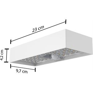 APPLIQUE SOLARE DA ESTERNO LED CON SENSORE DI MOVIMENTO - TEGEL - 800 LUMEN - BIANCA in Illuminazione