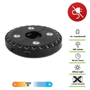 LUCE PER OMBRELLONE ROSWELL 24+4 LED A BATTERIA - 200 LUMEN in Illuminazione