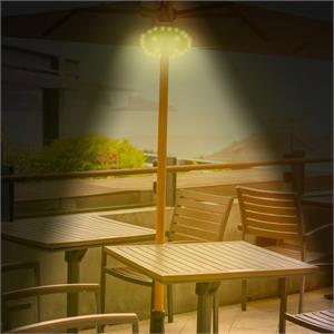 LUCE PER OMBRELLONE ROSWELL 24+4 LED A BATTERIA - 200 LUMEN in Illuminazione