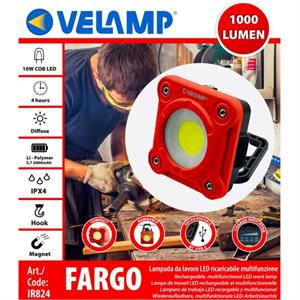 LAMPADA DA LAVORO RICARICABILE PORTATILE - FARGO - 10W 1000 LUMEN in Elettricità e smart home