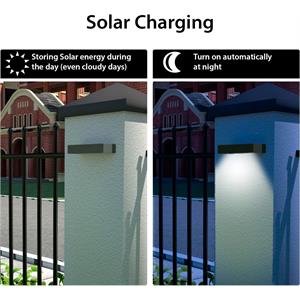 APPLIQUE SOLARE DA ESTERNO LED CON SENSORE DI MOVIMENTO - TEGEL - 800 LUMEN - ANTRACITE in Illuminazione