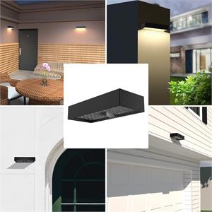 APPLIQUE SOLARE DA ESTERNO LED CON SENSORE DI MOVIMENTO - TEGEL - 800 LUMEN - ANTRACITE in Illuminazione