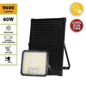 FARETTO LED SENSORE MOVIMENTO CON PANNELLO SOLARE VELAMP CUBE XL 9600 LUMEN in Illuminazione