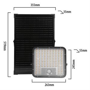 FARETTO LED SENSORE MOVIMENTO CON PANNELLO SOLARE VELAMP CUBE XL 9600 LUMEN in Illuminazione