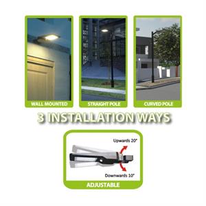 LAMPIONE SOLARE LED CON SENSORE DI MOVIMENTO - 25W - 3000 LUMEN in Illuminazione