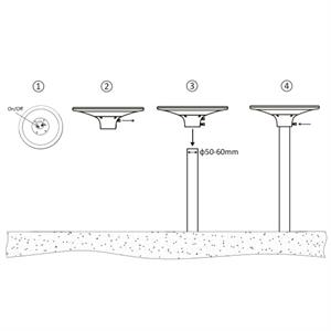 LAMPIONE SOLARE LED MOD. SPIELBERG 20W 2300 LUMEN in Illuminazione