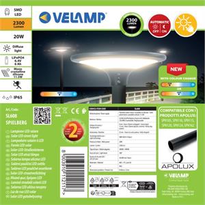 LAMPIONE SOLARE LED MOD. SPIELBERG 20W 2300 LUMEN in Illuminazione