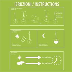 LAMPADA A SOSPENSIONE SOLARE DA ESTERNO DIAMETRO 10 CM MOD. JOY in Illuminazione